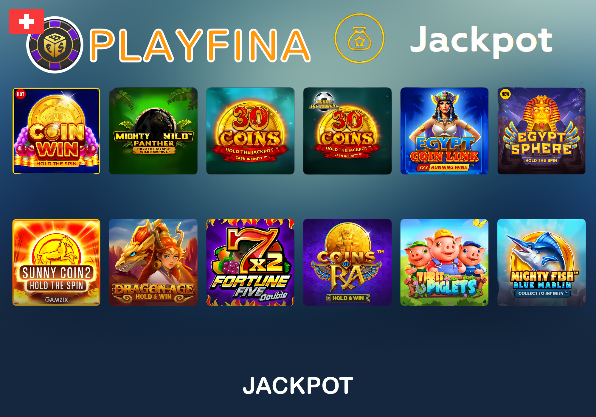 Jackpot-Spiele für jeden Geschmack und den Jackpot-Betrag bei Playfina