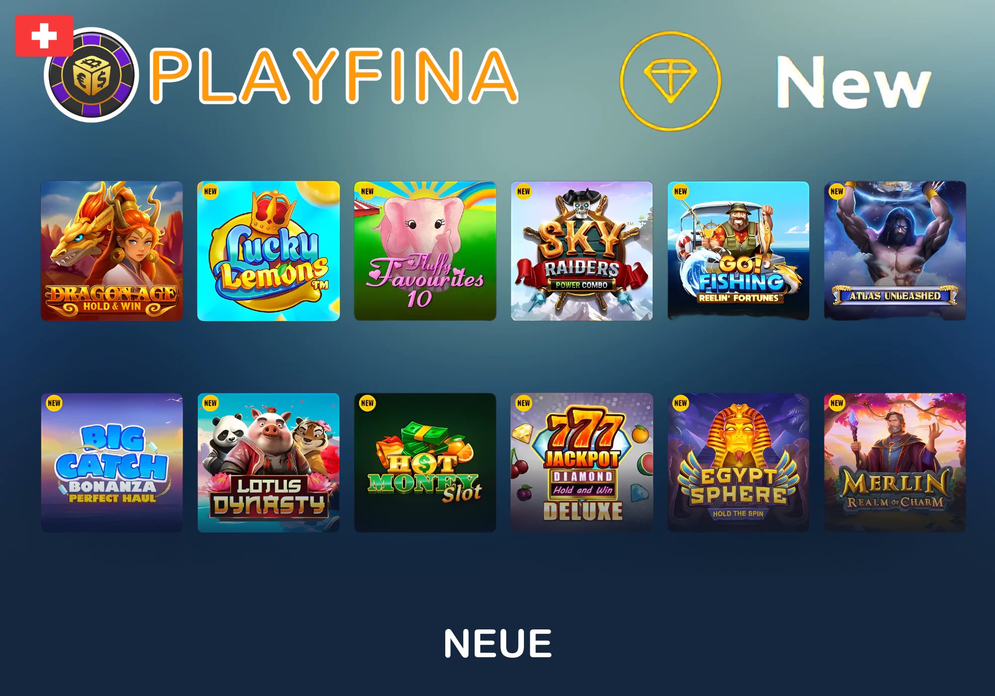 Neuerscheinungen bei Playfina für Schweizer Nutzer
