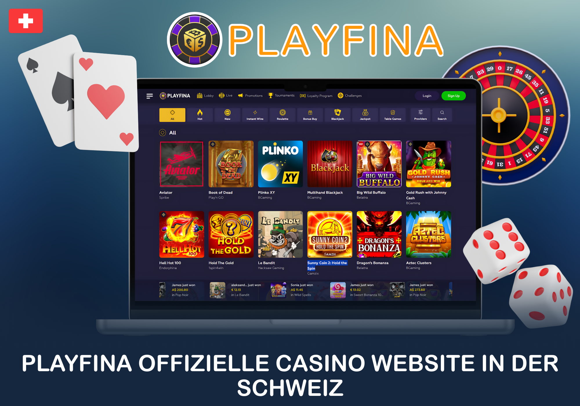 Playfina Online Casino in der Schweiz