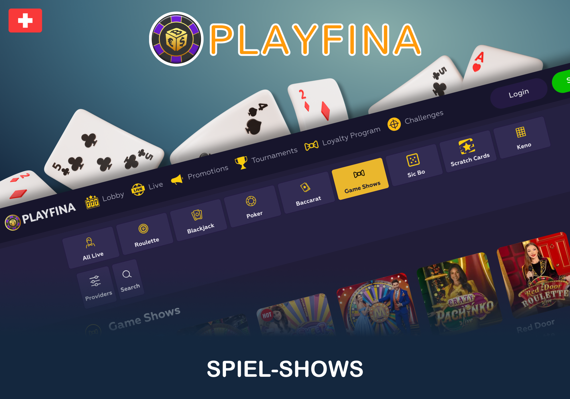 Spiel-Shows im Playfina Online Casino